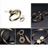 Set pulsera anillo acero dos colores | Bisujoya