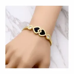 Pulsera 14k corazones números romanos | Bisujoya