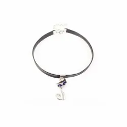 Conjunto de collar y pulsera gatos acero plateado | Bisujoya