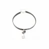 Conjunto de collar y pulsera gatos acero plateado | Bisujoya