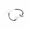Conjunto de collar y pulsera gatos acero plateado | Bisujoya