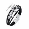 Pulsera de piel con cruz egipcia Ankh hombre | Bisujoya