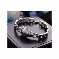 Pulsera acero dorado hombre 21cm | Bisujoya