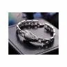 Pulsera acero dorado hombre 21cm | Bisujoya
