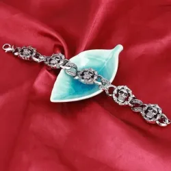 Brazalete calaveras acero rock hombre | Bisujoya