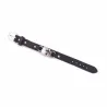 Brazalete cuero punk acero rockera | Bisujoya