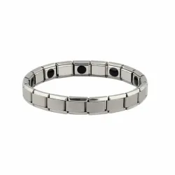 Pulsera acero inoxidable 8mm 21cm | Bisujoya