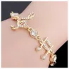 Brazalete dorado notas musicales mujer | Bisujoya