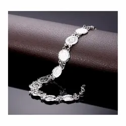 Brazalete monedas plata chapada | Bisujoya