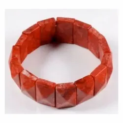 Brazalete coral rojo natural mujer | Bisujoya