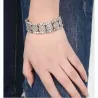 Brazalete metal envejecido plata | Bisujoya
