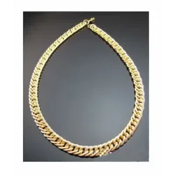Conjunto collar pulsera chapado 9k | Bisutería dorada para mujer