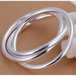 Pulsera esclava acero chapado plata | Bisujoya