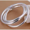 Pulsera esclava acero chapado plata | Bisujoya