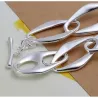 Pulsera eslabones grandes plata chapada | Bisujoya