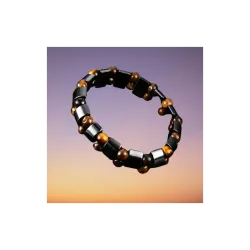 Pulsera hematita ojo tigre magnética | Bisujoya