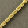 Pulsera cordón salomónico dorada acero | Bisujoya