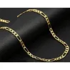 Cadena Figaro 9mm Hombre | Italiano de Acero Chapado Oro 18K