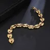 Pulsera calabrote hombre dorada con acabado 18k