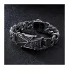 Brazalete hip hop acero cruz Malta | Bisujoya