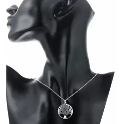 Conjunto Árbol de la Vida acero plateado | Collar, pulsera y más