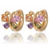 Pendientes de mariposa con cristal multicolor y acabado dorado en bisutería