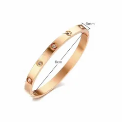 Pulseras esclavas doradas acero | Bisujoya estilo moderno