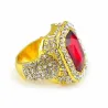 Meta título: Anillo Hombre Piedra Roja | Bisutería Hip Hop de Calidad | Envío España