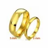 Alianzas boda acero chapado oro amarillo | Bisutería clásica elegante