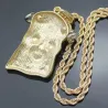 Colgante Jesús oro 18K cadena 60cm hombre | Bisujoya - Fe y estilo hip hop