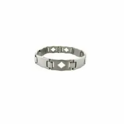 Brazalete acero geométrico antialérgico | Bisutería hombre innovadora