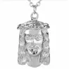 Collar Jesús acero bañado plata 925 | Bisutería religiosa hip hop