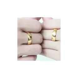 Alianzas pareja circonitas oro 18K acero | Bisujoya - Compromiso elegante