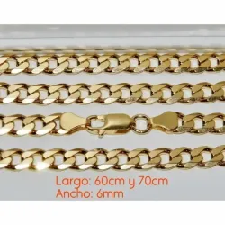 Collar cadena 6mm hombre italiano oro 18K | Bisujoya - Versátil y elegante