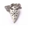 Collar vikingo punta lanza runa acero | Bisujoya - Hombre espíritu guerrero