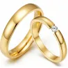 Anillos boda oro 18K acero comfort fit | Bisujoya - Pareja compromiso por siempre