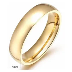 Anillos boda oro 18K acero comfort fit | Bisujoya - Pareja compromiso por siempre
