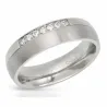 Anillo acero 7 piedras cristal talla 22 | Bisujoya - Hombre estilo único