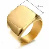 Anillo sello hombre chapado oro 18K | Bisujoya