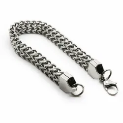 Pulsera acero 13mm ancha hombre | Bisujoya