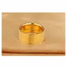 Anillo budista oro 14k ancho 1cm | Bisujoya