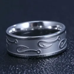 Anillo tungsteno plateado 7mm talla 22-24 | Bisujoya
