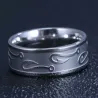 Anillo tungsteno plateado 7mm talla 22-24 | Bisujoya