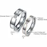 Anillo compromiso bicolor cristal acero | Bisujoya