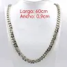 Collar acero 9mm 60cm hombre | Bisujoya