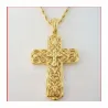 Collar cruz cristiana oro 18K hombre | Bisujoya