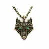 Collar cabeza loba 3 colores cadena cordón | Bisujoya - Hombre audaz símbolo