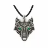 Collar cabeza loba 3 colores cadena cordón | Bisujoya - Hombre audaz símbolo