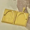 Colgante relicario musulmán oro 18K acero | Bisujoya - Hombre fe halal