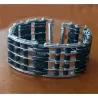Pulsera bike ancha acero goma 3cm | Bisujoya - Hombre estilo rebelde